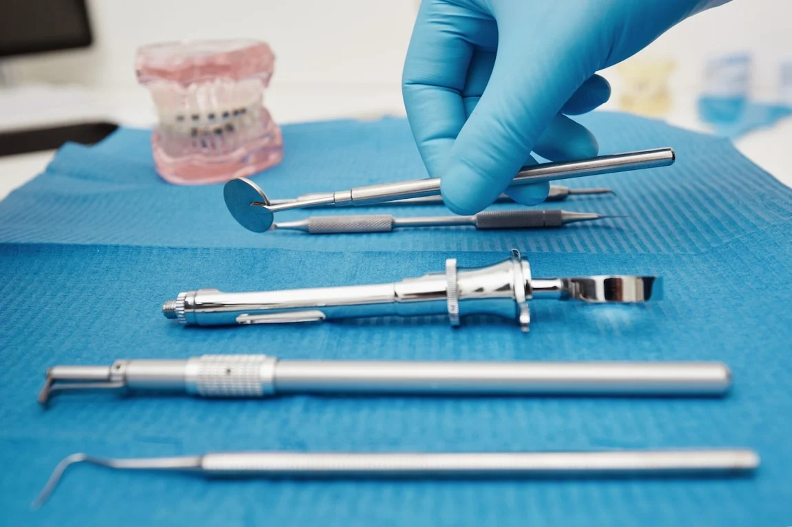 Sterilized wisdom teeth removal tools at Dr Paulo Pinho Oral Surgery Sydney