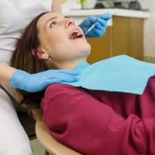 Pregant women having dental checkup