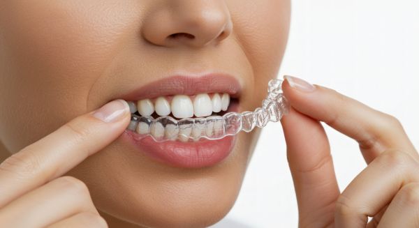 Invisible braces treatment for straightening crooked teeth